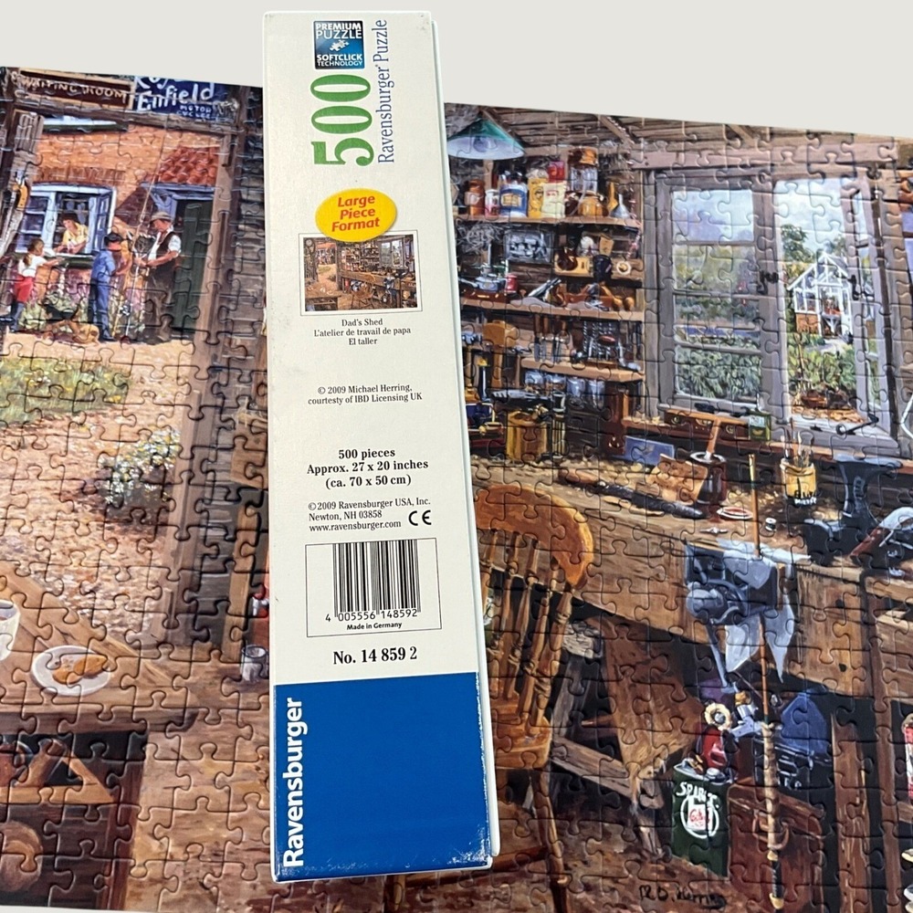 Ravensburger Puzzle "Dad's Shed" 500 Large Pcs - Picture 5 of 5